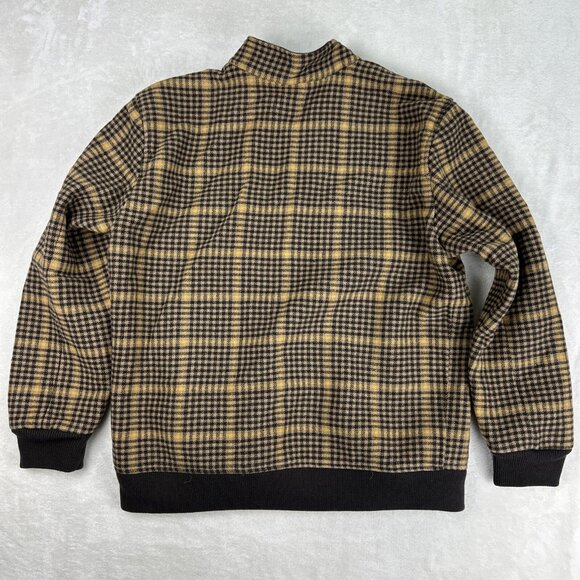 Men’s XL le 31 Simon’s Recycled Fibres Wool-like Jacket Full Zip Plaid Brown - Picture 8 of 10